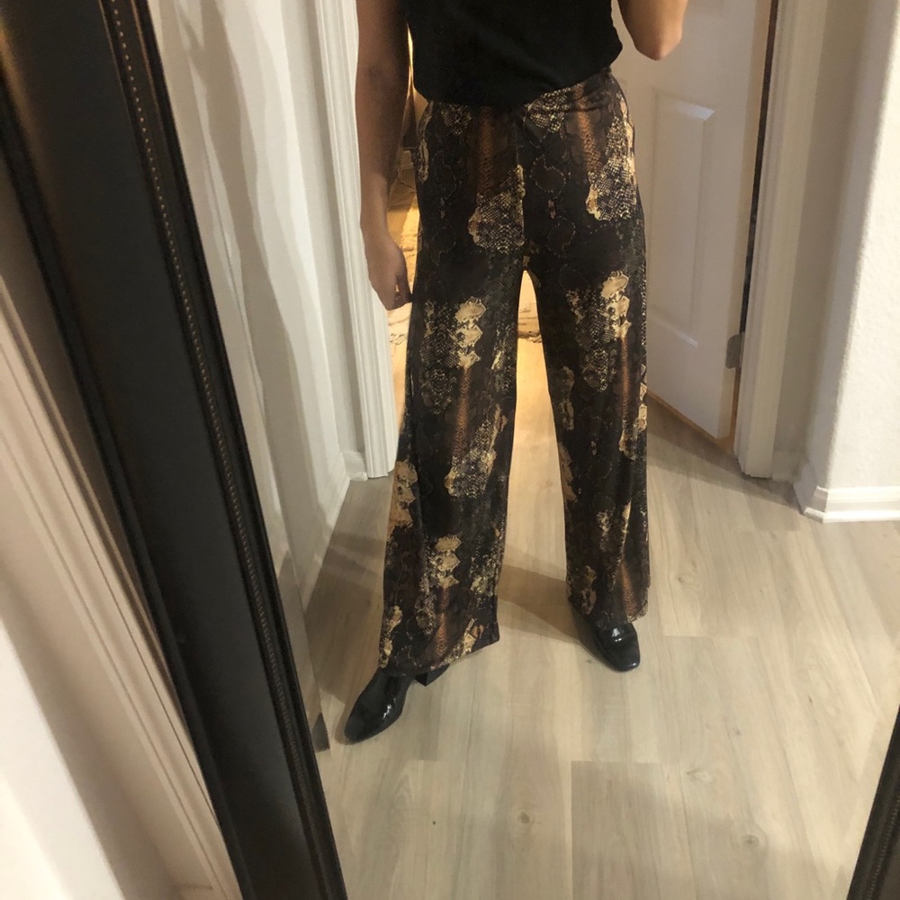 Zara snakeskin pants